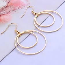 Circle Beading Earring Hoops Open Round Earring Findings Pierced Ring Ear Wire for DIY Charm Pendant Earring Jewelry Making, Golden