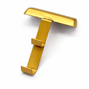 Mantle Holder Double Hooks, Gold