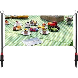 Adjustable Banner Pole with Stake, Outdoor Banner Stand, Portable Display Poles for Trade Shows, Events, and Outdoor Advertising