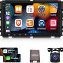 [2G+64G] Car Radio for Chevrolet Chevy Silverado GMC Buick, 8 inch Android 13 Touch Screen Stereo, Carplay/Android Auto/Hi-Fi Audio/1080P/SWC/Bluetooth + AHD Backup Camera + MIC