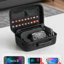 [Upgraded Compact]Carrying Case for Nintendo Switch 2 All in One Case with Dock, Hard Shell Portable Travel Carry Bag for Switch 2, Pro Controller, 18 Game Cards and Other Accessories (Black)