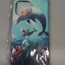 for iPhone 13 Pro Max, Designed Flip Wallet Phone Case Cover, A24620 Flower Dolphin