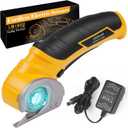 Cardboard Cutter Electric Box Cutter, Valentines Day Gifts for Him Husband Her Boyfriend, 4V Cordless Electric Scissors Rotary Blade for Cardboard Recycling Rechargeable DIY Cutting Carpet Leather (Warm Yellow)