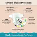 The Honest Company Diapers, Value Pack, Leak Protection, Size 2, 186 Count