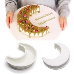 EchoDone Crescent Moon Shape Silicone Cake Pan, Moonlight Sonata Mousse Cake Bread Pizza Baking Mold Kitchen Bakeware Tools