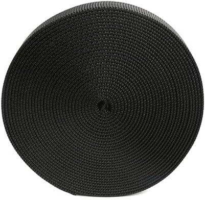 Rock-N-Rescue Professional Grade Nylon Tubular Webbing - Heavy-Duty 1-inch, Rescue Equipment for Mountaineering Rappelling Arborist Safety Gear, Firefighting and Rescue Gear (50 Feet, Black)