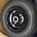 (2-Pack) 11x4.00-5 Lawn Mower Tires, 11x4.00-5 Tire and Wheel Assembly Universal Lawn Mower/Yard Tractor Turf Tires 4 Ply - 3.4 Centered Hub with 3/4 Bushing, 2 pcs
