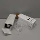 Small Table Lamp for Bedroom - Bedside Lamps for Nightstand, Minimalist Night Stand Light Lamp with Square Fabric Shade, Desk Reading Lamp for Kids Room Living Room Office Dorm (12.8in, Cream & Black)