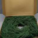 Fovths 2 Pack 9 Feet Christmas Norfolk Garlands, Winter Pine Garland Ornament with Light String, Green Artificial Greenery Garland for Table Mantle Wall Indoor Outdoor Christmas Decor