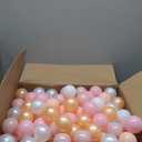 Realhaha Ball Pit Balls 50 100 200 500 Play Balls Plastic Balls for Baby Girls Toddlers Kids Play Tent Pool Playhouse Playpen Party Decoration (Pink White)