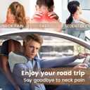 Premium U-Shaped Car Headrest Pillow, Memory Foam Neck Support for Driving & Travel, Breathable Cover, Universal Fit for SUV/Sedan/Truck (Gray- 1 Pack)