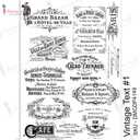 Dress My Craft Transfer Me Sheet A4-Vintage Text #1