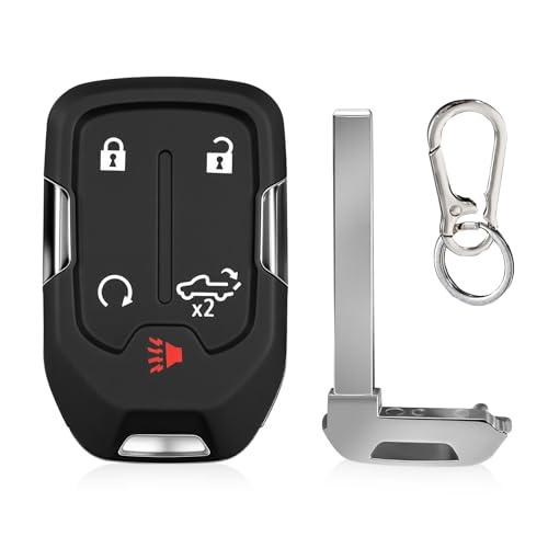2 Pack Keyless Key Fob Remote Fit for 2019-2023 GMC Sierra 1500 2500 3500 2019-2023 Chevrolet Chevy Silverado 1500 2500 3500, 433 MHz HYQ1ES 13522904 13522854 Include Uncut Key Blade