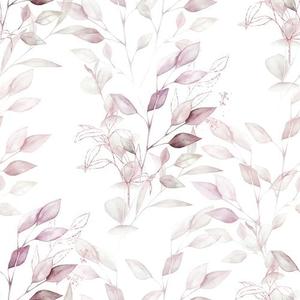 HeloHo Peel and Stick Wallpaper Light Pink Floral Leaf Wall Paper Self Adhesive Removable Waterproof Contact Paper for Bathroom Living Room Bedroom Decor 15.35" X 78.7", 4Pack