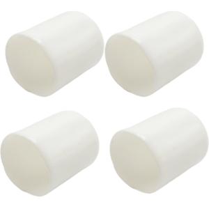 4 x 4Pcs Rubber End Caps ID 44mm (1-3/4 inch) White Flexible Protective Caps Soft Elastic Dustproof Cover for Rod Tube Screw Bolt