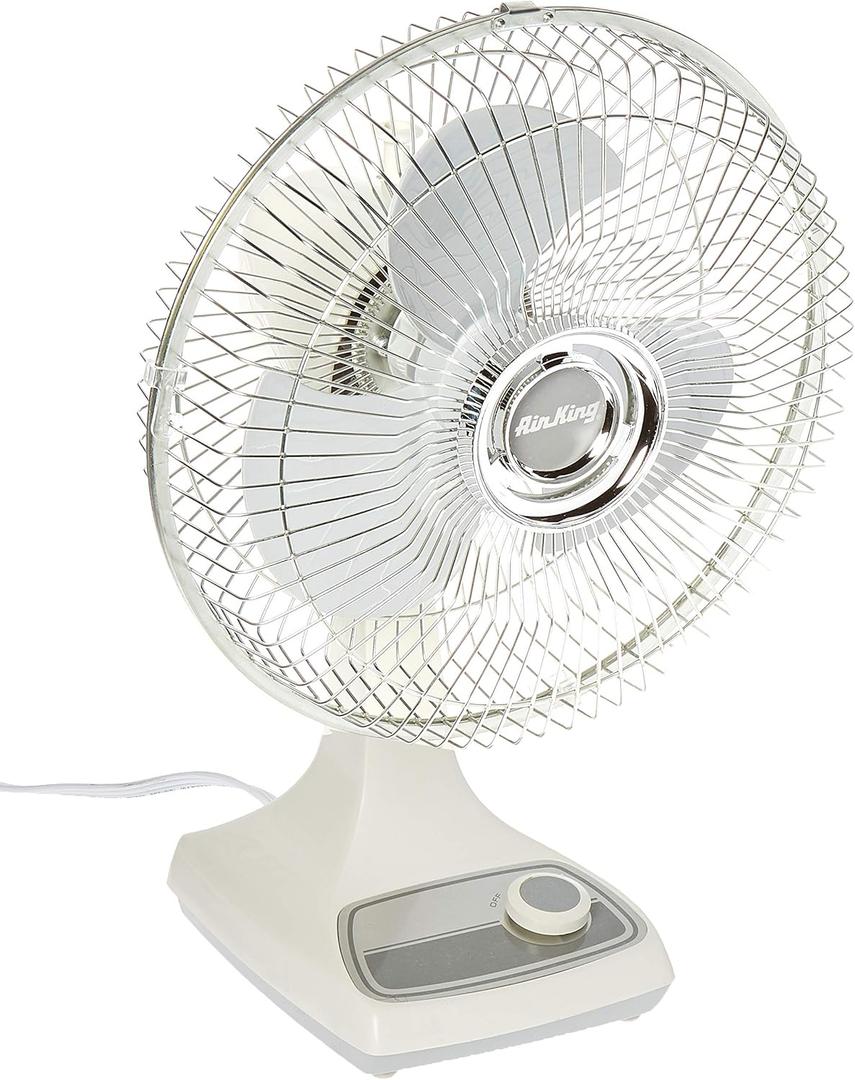 Air King 9154 9-Inch 2-Speed Commercial Grade Oscillating Table Fan , White
