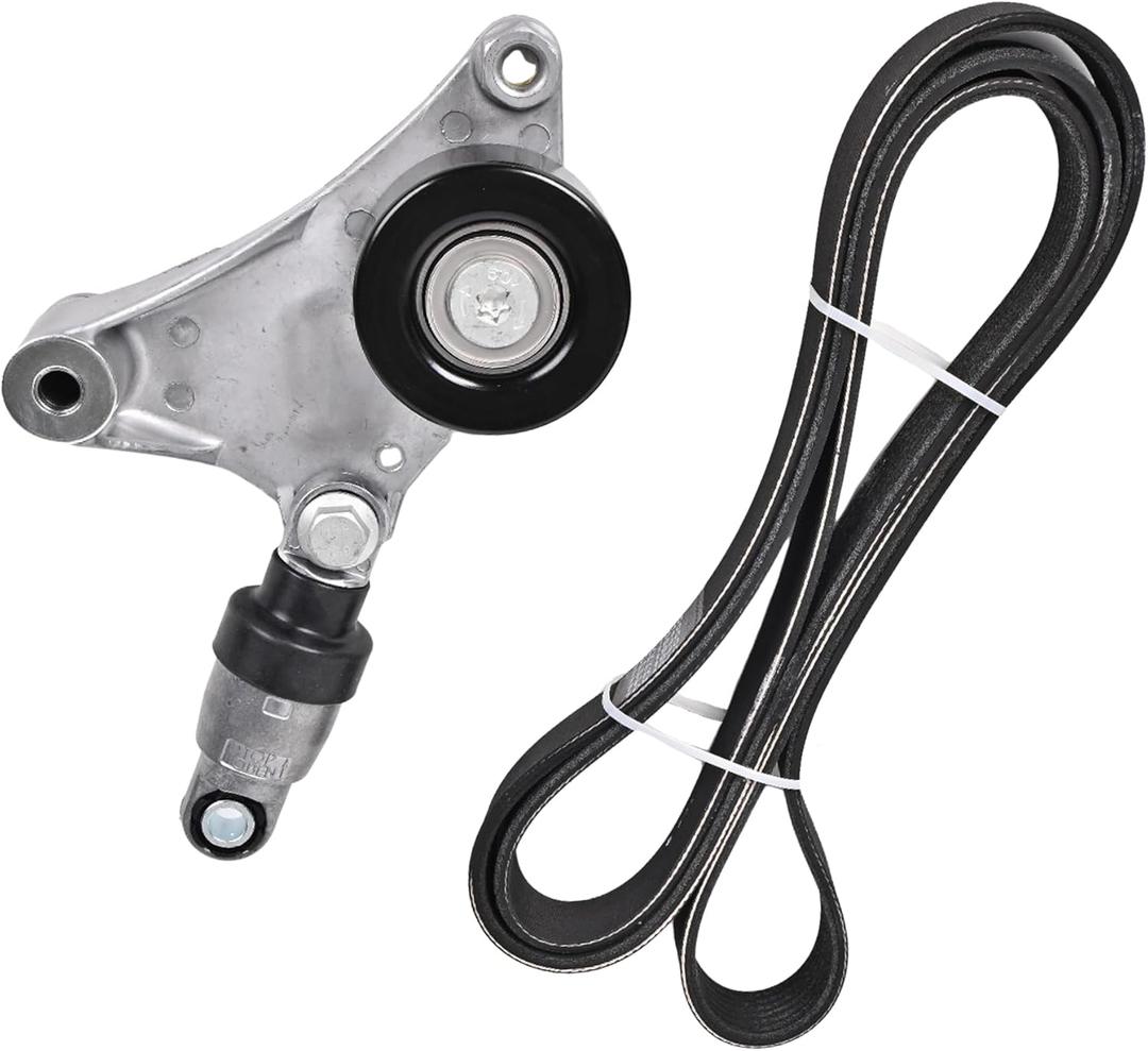 Drive Belt Tensioner Pulley and Serpentine Belt Component Kit 38216+7PK1940 Compatible with 2004-2006 Toyota Camry Solara 2005-2006 Scion tC 2.4L Drive Belt Tensioner Assembly Replace OE#16620-28090