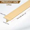 uxcell 3Pcs 2.9ft x 0.39" t Molding Floor Transition Strips, Aluminium Alloy Vinyl Flooring Gap Trim for Joining Laminate Planks Tiles Floor Gaps, Gold