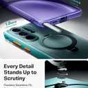 TORRAS Ostand Q3 Air for Samsung Galaxy S26 Ultra Case with 360 Magnetic Stand, Fit for MagSafe, Airbag Cushion, Mil-Grade Drop Tested, Shockproof Phone Case for S26 Ultra 6.9", Glacier Sprint