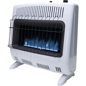 Mr. Heater F299730 30,000 BTU Blue Flame Vent Free Propane Heater For Cold Rooms, Additions, Sun Rooms Cabins & Garage - White