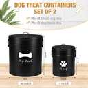 DoubleFill Extra Large 23+10 lb Metal Dog Food Storage Containers, Black