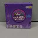 Mgaolo Upgraded Mini Karaoke Machine Toy for Kids, Portable Bluetooth Speaker with 2 Wireless Mics, Emoji & Colorful LED Lights, Home Travel & Party Play Gifts for Boys Girls (Purple)