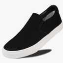 Men's Sneakers Classic Low Top Slip On Shoes Wide Canvas Skate Loafers Sneakers with Soft Insole Causal Dress Shoes for Men Comfortable Walking Shoes Slip on Sneakers for Men Size 11