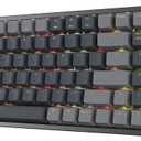 Keychron K4 RGB Hot Swappable Mechanical Keyboard, 96% Layout Bluetooth Wireless/USB Wired Computer Keyboard with Gateron G Pro Red Switch Aluminum Frame for Mac Windows-Version 2