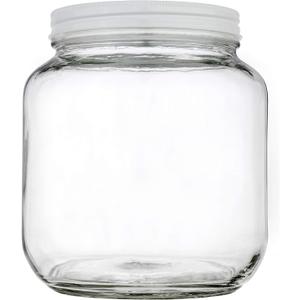 Half Gallon Glass Mason Jar Wide Mouth with Airtight Metal Lid - Safe for Fermenting Kombucha Kefir - Pickling, Storing and Canning- BPA-Free Dishwasher Safe- By Kitchentoolz - Made in USA(2)