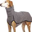 Esobo Fleece Dog Apparel Winter Warm Dog Coat Doggie Turtleneck Cozy Jacket Soft Shirt Vest Stylish Pet Outfits for Small Medium Large Dogs (Grey, Size: Small)