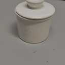 Butter Crock with Lid for Countertop - Ceramic French Butter Dish for Spreadable Soft Butter, Butter Container Holder with a Water Seal, Housewarming Gift, Kitchen and Home Decor, Speckled White