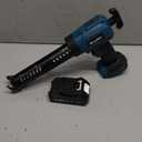 SEESII Cordless Caulking, 21V Battery Powered Caulk, Electric Caulking w/2 x 2.0Ah Batteries, 9Pcs Caulk Remover Tool, LED Light, Auto Retract for Filling, Sealing (Blue)