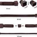 2 Pack Rain Gutter Downspout Extensions, Upgraded Flexible Drain Down Spout Extender for Rain Water Drainage, Each Extendable from 20" to 66", Combine to 10 ft with Connector(Brown)