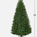 6 ft Artificial Green Christmas Outdoor Plant Decorated Tree 