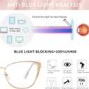 MORESHINE Fashion Cat Eye Blue Light Blocking Glasses for Women, Glasses for Reading/Computer/TV/Phones Eye Strain (Yellow)