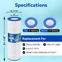 CC200 Pool Filter Cartridge, Compatible with Pentair Clean & Clear 200, Replaces Pentair R173217, Pleatco PAP200, Unicel C-9419, Filbur FC-0688, 200 sq.ft