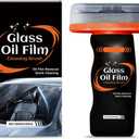 Oil Film Cleaning Brush for Car Windshield, 100g Glass Oil Film Remover with Reusable Cleaning Board, Removes Smudges & Water Spots, Anti-Fog for Safe Driving & Rainproof Prep