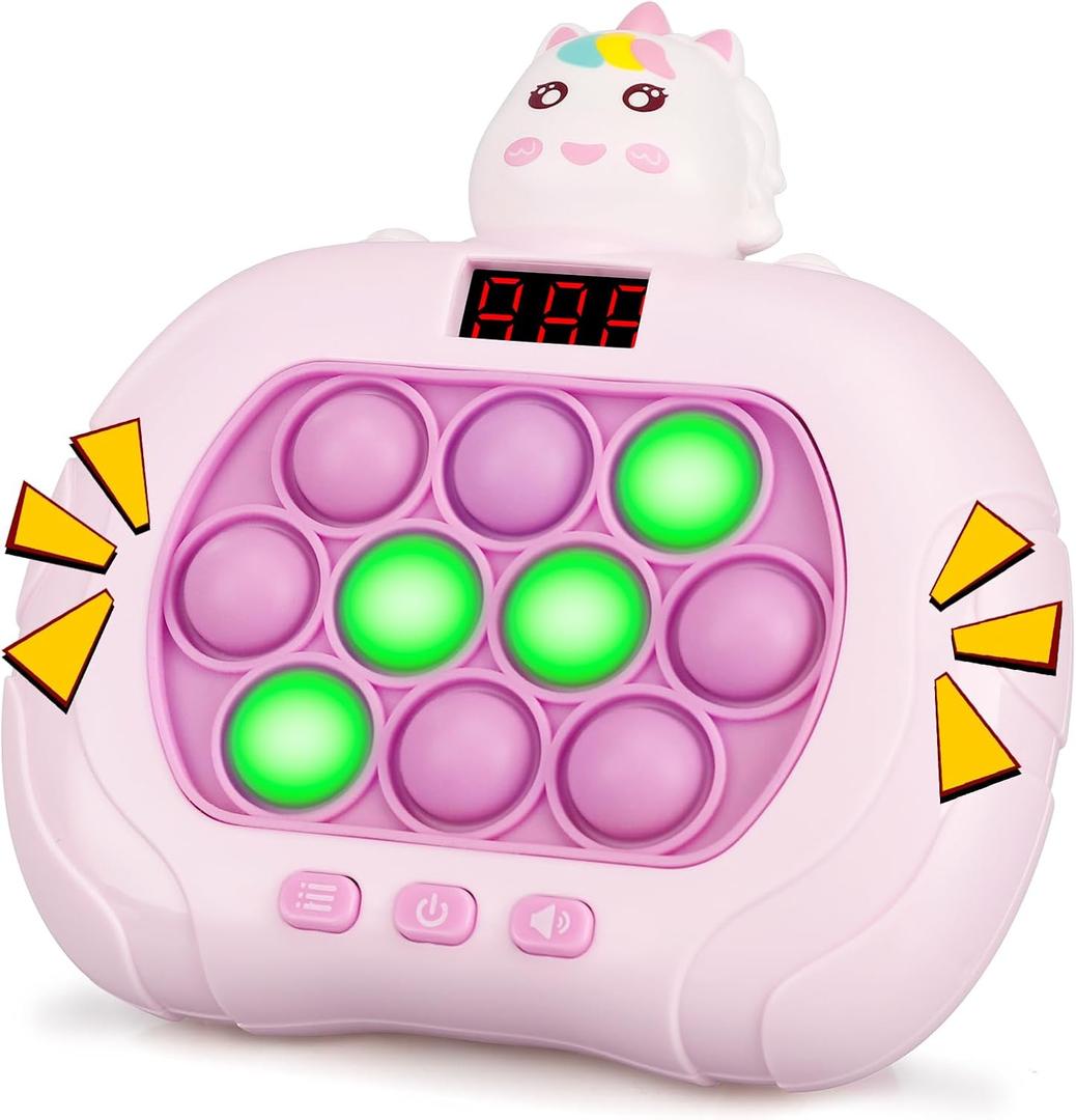 Blackma Fast Push Light Up Fidget Toys for Kids, Handheld Puzzle Game Sensory Toys, Christmas Toys Gifts for 3-12 Year Old Boys Girls (Unicorn)