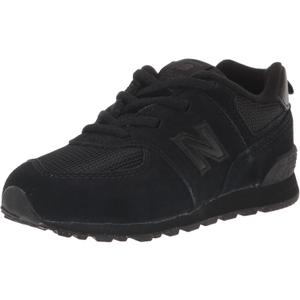 New Balance Baby-Boy's 574 V1 Polo Sneaker (8.5 Toddler, Black/Black)