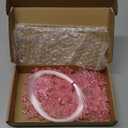 Boao Pink 45 Pcs Acrylic Crystal Snowflakes Ornaments, Clear Hanging Snowflake Decorations for Christmas Xmas Tree Festival Winter Wonderland Party Wedding Decor, 3 Styles