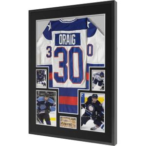 Jersey Frame Display Case, Sport Shadow Box, Metal Frame With Mat, Backing Board, Shatterproof Acrylic Glass, and Hanging Kit for Soccer, Baseball, Basketball, Football (Rectangular7)