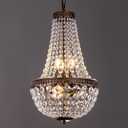 Wellmet 6 Lights French Empire Crystal Chandelier 13 Inch Farmhouse Chandeliers Lighting, Antique Bronze Adjustable Ceiling Pendant Light Fixture for Dining Living Room Bedroom Bathroom Foyer
