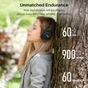 TOZO Hybrid Active Noise Cancelling Headphones, Wireless Over Ear Bluetooth Headset, 60H Playtime, Hi-Res Audio Custom EQ via App Deep Bass Comfort Fit Ear Cups, for Home Office Travel