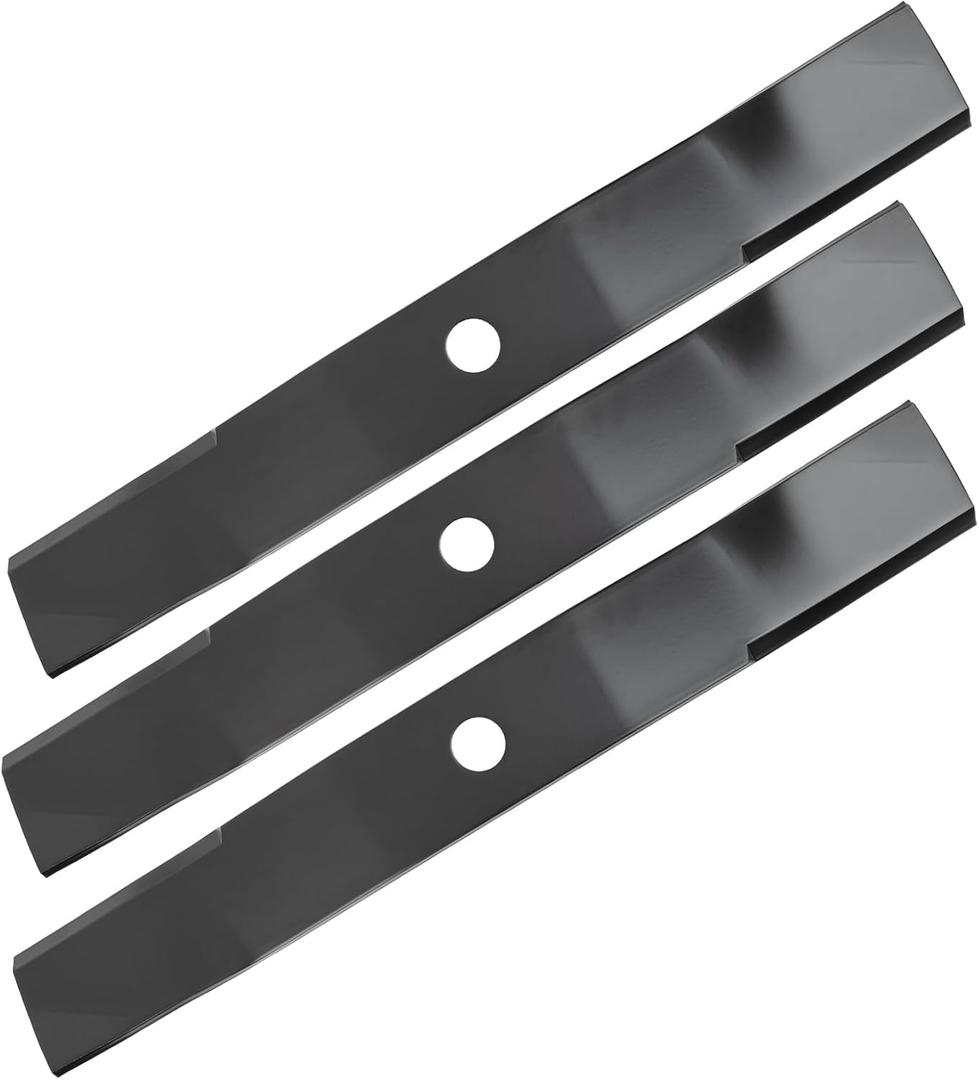 Keycci M136195 Mower Blade Replacement Compatible with John Dee re 54" Cutting Deck Z920 Z925 657 Z915, Replaces TCU30317 TCU30316 M135334 M164016 M144652, 3-Piece Set