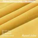 CARRIE HOME Mustard Yellow Velvet Throw Pillow Covers 18 x 18 Yellow Couch Throw Pillows 18x18 Set of 2 Super Soft Yellow Accent Decorative Pillows for Bedroom and Living Room (No Inserts)