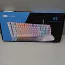 Gaming Keyboard and Mouse Combo, K1 RGB LED Backlit Keyboard with 104 Key for PC/Laptop(White)