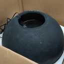 XBrand 19.8" W Round Sphere Water Fountain Indoor Outdoor with LED Light, Polyresin Bubbler Feature for Patio Garden Yard Home Dcor, Dark Green