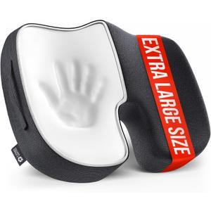 5 STARS UNITED Seat Cushion for Tailbone Pain Relief  Large Memory Foam Cushion for Coccyx, Hip, Sciatica & Post-Surgery Recovery  Wheelchair, Car, Desk, Gaming & Office Chairs, Black