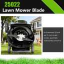 BeadChica Lawn Mower Blade for Greenworks 20inch and 21inch Mowers 25022, 25112,Mower Blade Replacement Parts (2 Pack)