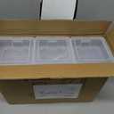 novelinks Plastic Clear Storage Containers for Organizing, Craft Storage Organizers and Stackable Storage Bins with Lids for Pencil Box, Bead, Cookie Cutter, Board Game (18 Pack Small)